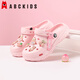 ABC Kinder Kinderschuhe Summer Männer und Mädchen Sandalen weicher Sohle-Loch-Schuhe Cartoon Beach Schuhe 8603 Pink 30-31