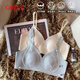 
GuJIN underwear for women in spring and summer ultra-thin big breasts showing small breasts breathable rabbit ears traceless ice silk bra M