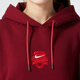 耐克（NIKE）女装上衣 2025春季新款运动服跑步休闲连帽针织衫宽松卫衣套头衫 HV8461-677/红色新年款 XL (170/92A)