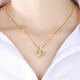Shi En Necklace Women's Gold Plated Pendant 2023 New 18K Color Gold Plated Clavicle Chain for Your Girlfriend Weiai Necklace