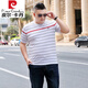 
Pier Cardin high-end ice silk short-sleeved T-shirt for men fat men's large size round neck plus fat plus loose loose casual men's half-sleeved T-shirt top white 9209 4XL