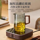Tianxi Magnetic Elegant Cup Teapot Tea Separator Cup High Temperature Resistant Tea Set Full Glass Liner One-touch Filter Tea Maker Magnetic Suction Style Ash 500ml