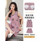 Cat Man avec poitrine pyjamas pour femmes en été en coton en coton short gilet mignon fille taille 200 Jin [Jin est égal à 0,5 kg] vêtements de maison FY9856 (shorts VAMP) xl (200) Taille (avec poitrine)