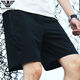 Emporio Armani Sportshorts Herren dünne schnell trocknende Eis Seidenhose Loose Casual 5-Punkte-Hose Sommer Amn11-9906 Schwarz und Grün 2xl 140-153jin [Jin entspricht 0,5 kg]