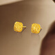 Zhou Sai Fu burst of flashing sugar cube gold earrings earrings for girls’ birthday gifts A0913173 one pair about 2.11g
