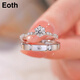 EothPT950 platinum moissanite and diamond couple rings for girls, a pair of rings for men, Valentine's Day birthday gifts for girlfriends, a pair of PT950 platinum moissanite rings + certificate