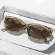 
MOLSIDSS Moxiden sunglasses Cat's eye new anti-ultraviolet polarization myopia sunglasses 2025 SKGM6218-Olive tea green