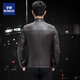 
ROMON genuine leather leather jacket men's jacket men's spring and autumn new clothes business casual sheepskin jacket men's jacket men's clothing brown L 175/92A