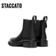 Staccato New Winter Style British Style Boots Chelsea Boots Boots Boots épais talons Bottes de mode Bottes de femmes D9930DD3 Obsidian Black (Single) 36
