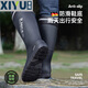 Boots de pluie Chaussures étanches légères masculines Anti-slip Bottes de pluie Chaussures de chef Chaussures en caoutchouc 3313 Boucle de tube haut 42
