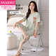 
Modal 2025 summer pajamas women's short-sleeved suit cute cartoon for wearing thin and fresh home clothes 9905 L (165)