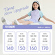Li Ning (LI-NING) children's swimsuit girls color-blocked short-sleeved one-piece boxer swimsuit conservative casual swimsuit 0052 purple blue 170