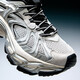 Anta Star Moon 3 丨 Chaussures décontractées à la mode rétro pour les hommes et les femmes Même taille d'automne en amélioration des couples d'épaisseur Sports Papa chaussures [hommes] Chip Gray / Silver / Basic Black-2 42 (Homme)