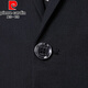 皮尔卡丹（pierre cardin）西服套装男士商务修身西装男职业正装工作服男伴郎新郎礼服外套 黑色双扣【西服+西裤+马甲+衬衫+领带+礼盒装】 2XL 180【建议130-145斤】