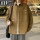 
JEEP SPIRIT workwear long-sleeved shirt men's spring and autumn Hong Kong style thin jacket trendy brand youth junior and senior high school students loose shirt 6198 green (original high quality) 3XL (suitable for weight 170 Jin [Jin equals 0.5 kg]-200 Jin [Jin equals 0.5 kg] wear)