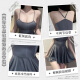 
Sexy suspender nightgown seductive silky open-shirts without taking off pajamas Pure and cute campus style 6625 One size - White suspender skirt + T-pants exciting and fun suit