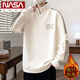 NASA XVVX Semi-Zipper Sweater para hombres en otoño e invierno más camisa de base de terciopelo engrosada camisa de vellón de buey para hombres en otoño top 9793 verde más terciopelo l Aproximadamente 110 ~ 130Jin [Jin iguala 0.5 kg] se puede usar
