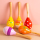 JPHZNB baby sand hammer baby early education music percussion instrument sand ball children rattle grasping pursuit listening training toy pink sand hammer 20cm (1 pair) *2