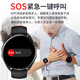 2025 Nuevo Huawei Xiaomi Teléfono móvil Universal Smart Smart Wraw Azgar Monitoreo de la presión arterial, frecuencia cardíaca de oxígeno en sangre, reloj de ácido úrico negro/redondo (versión superior no invasiva en sangre, presión arterial, ácido úrico)