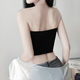 Ji Yafu Black Modal One Piece Tube Top Anti-Light Covering Breast Covering Bottoming Bra Strapless Anti-Slip Underwear Women Summer White + White + Black (No Breast Pad) One Size 70-110 Jin Jin is equal to 0.5 kg