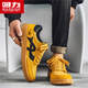 Huili Canvas Shoes para hombres para deportes de primavera y zapatos casuales para zapatos planos para hombres para entrenamiento de hombres zapatos de moda amarillos/negros 42