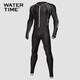 WATERTIME wetsuit men's jellyfish suit snorkeling suit sun protection waterproof mother cold one-piece long-sleeved swimsuit swimming surfing equipment black S (height 160-165 weight 50-55kg)