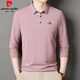 皮尔卡丹（pierre cardin）品牌纯棉长袖T恤男士中青年时尚POLO体恤衫休闲打底亲肤卫衣男装t 6625灰色 2XL 180建议150-165斤