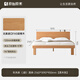 Lit en bois massif d'origine chambre principale lit grand lit lit double 1,8 mètres x 2 mètres nordique lit en chêne corps haut + matelas + table de chevet l701g