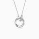 Ji Shizhe platinum platinum pt950 necklace for women, practical Chinese Valentine's Day birthday gift for girlfriend and wife. Platinum model - platinum necklace + Möbius strip pendant.