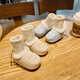 
SKONWAT soft sole boy and girl baby autumn and winter 6 months 0-1 year old autumn and winter baby shoes, socks, cotton shoes, non-slip and fleece 2 blue size M