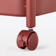 MUJI Steel Tube Trolley Rack Storage Rack Organizing Storage Rack Kitchen Bathroom Modern Simple Dark Red