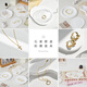 Light and shadow stars white gypsum ornaments ins style decoration scene construction and layout small objects photography props jewelry necklace ring earrings still life product photography creativity big cube aromatherapy candle