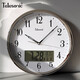 TELESONIC挂钟中式客厅静音石英钟创意日历时钟表圆形壁钟 S9712-1(直径30厘米)静音机芯