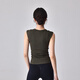 LULULMCCTN Sports Vest Women's Shockproof Running All-in-One Pilates Professional Training Sleeveless Sports Top Brown L