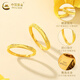 China Gold (China Gold) Gold como el primer anillo Fútbol Glacier Glacier Glacier Live Pareja Rings 520 Birthday Gifts para novias y su esposa anillo de glaciar aproximadamente 1.3g [anillo femenino] Cicc Regalo Box