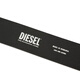 DIESEL Unisex Silver Logo Leather Belt Black 95 Valentine's Day Gift for Boyfriend or Girlfriend