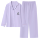 
Couple pure cotton pajamas for women with autumn and winter with chest pads, panda long sleeves, new style New Year's goods, large size, can be worn outside home clothes 16803 women's lavender purple [Fall and winter thickened] M 80-100Jin [Jin equals 0.5 kg]