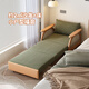 
Shangmei British solid wood sofa bed folding dual-purpose multi-function small apartment 2024 new living room integrated retractable single bed 1.12m environmentally friendly coconut brown style