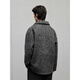 GXG men's clothing, black and gray, simple commuter wool short coat, men's 24-year winter new product, black and gray M
