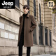 Jeep Spirit Мужская шерстяная шерстяная шерсть 2025 зима плюс флисовая двойная шерстяная куртка Men x908-1 Deep Khaki [флис] Утолщенный M [90-110Jin [Jin равно 0,5 кг]]]