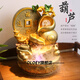 OUOETY兰琦欧2024新款聚宝盆摆件鱼缸 聚宝盆假山流水喷泉招财流水生财 zr9905灯圈加雾一桶金
