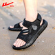 Huili Sandals Herren 2025 Sommer-Männersport und ungezwungene leichte leichte weiche Sohle Außenstrandschuhe atmungsaktiv und nicht rutsches Schwarz 1391 39
