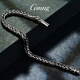 GsunG Men's Platinum PT950 Dragon Bone Bracelet Fashionable Black Gold Bracelet Retro Braided Platinum Thick Bracelet as a Gift Price by Gram, Contact Customer Service Before Buying