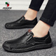 Région occidentale Camel en cuir supérieur Couche de vache Chaussures masculines Four saison Sole douce Sole confortable Couture à la main à la main