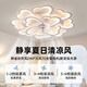 北欧吸顶风扇灯创意莲花客厅电扇灯全光谱智能卧室电风扇可改110V 0W 0㎡内适用 0lm 全光谱ra9712头a