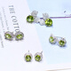Yangyan natural peridot opal emerald tanzanite sapphire earrings women's earrings turquoise earrings 925 silver set 005--cordierite (with certificate