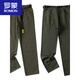 ROMON extra large size 300Jin Jin equals 0.5kg American retro heavyweight pure cotton work casual pants men's spring and autumn loose fashion straight pants 2 Army Green Recommended 190-220Jin Jin equals 0.5kg 4XL