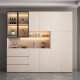 BEYZK solid wood side cabinet high cabinet modern simple wall integrated dining storage cabinet living room wine cabinet entrance cabinet can be customized style 12240*40*220 solid wood ecological board