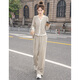 Sibaiser Fashion Sports Set pour les femmes 2025 Autumn Nouveau faux haut en deux pièces avec pantalon long pantalon