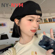 NY-NYM Black Beret Frauen dünne britische im Internet im Internet im Außertaghut Casual Newspaper Jungen Maler Hut rückwärts Stürmer Hut Beige Forward Hut [Four Seasons Style] Gleiche Größe
